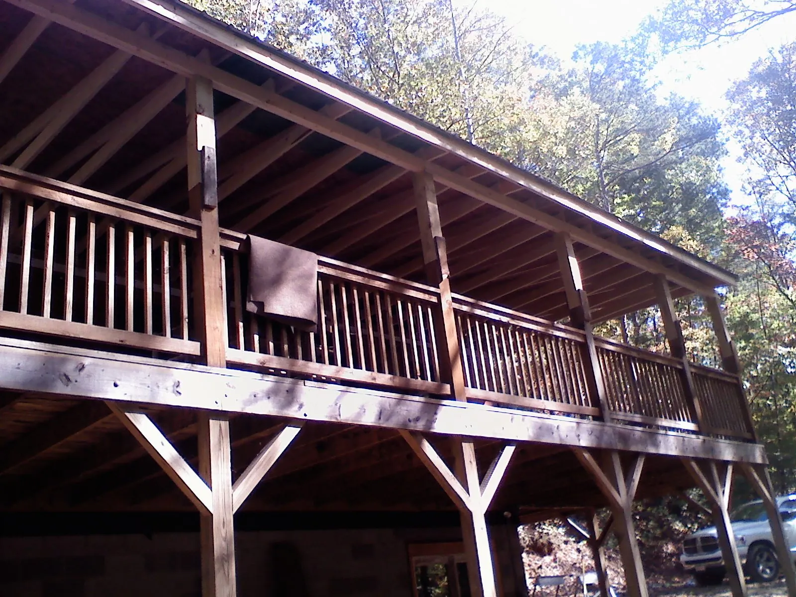 Timber framing under a new elevated porch and deck — Roof Leak Repair in Beach by Roofing Brothers